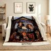 Custom Name Wizard World Flannel Blanket Throw Blanket Soft Warm Sofa Bed home Decor Unique Gift