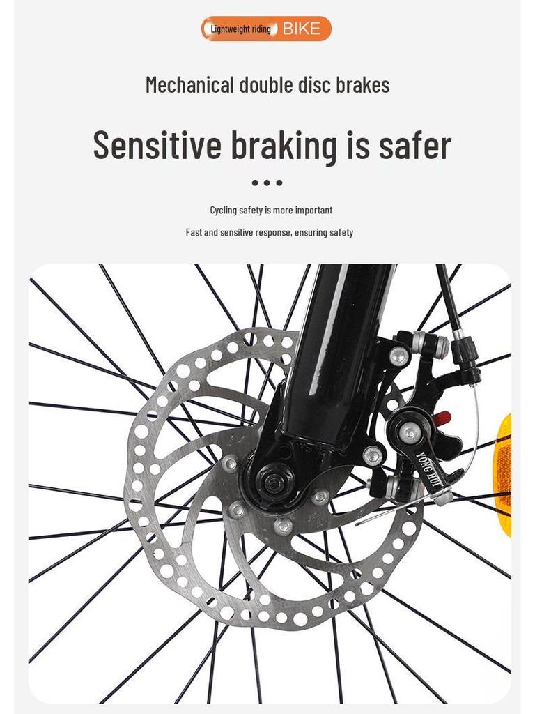 21-Speed Mountain Bike, 20-22 Inch, Dual Disc Brakes, Shock-Absorbing, Unisex Teen Road & Off-Road