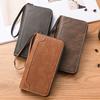 Women’s PU Leather Long Wallet Zipper Large Capacity Wristlet Clutch 8 Card Slots Cash Holder Phone Purse