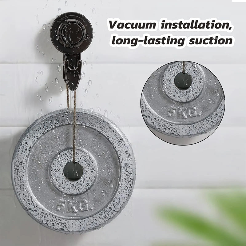 Powerful Suction Cup Hook Wall Hanging Non-Marking Small Hook Household Bathroom Kitchen Free Punching Lockable Sticky Hanger