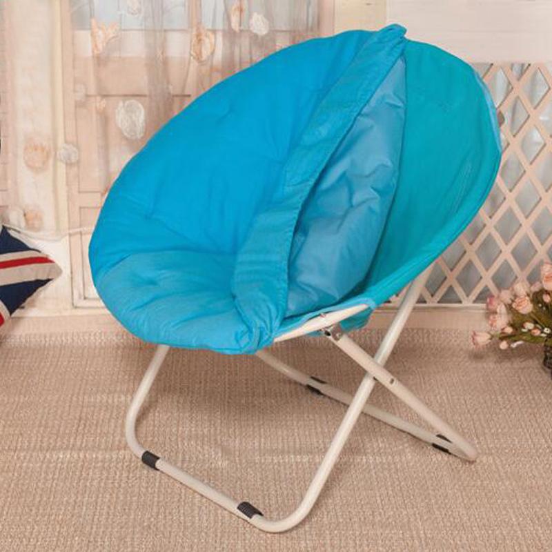 Moon Chair Folding Padded Oval Round Moon Saucer Camping Fishing Portable Picnic Black Seat Mesh Chair Cover Not Including Chair