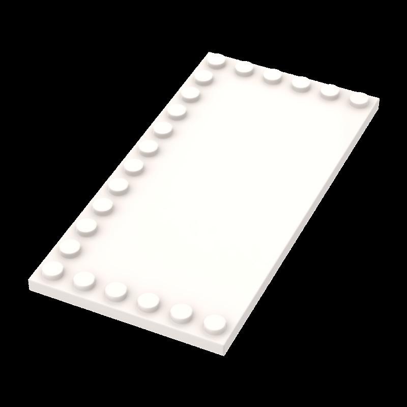 50g Small Particle Building Blocks - 6x12 Irregular Plate with Three-Sided Studs (MOC Compatible) Standard