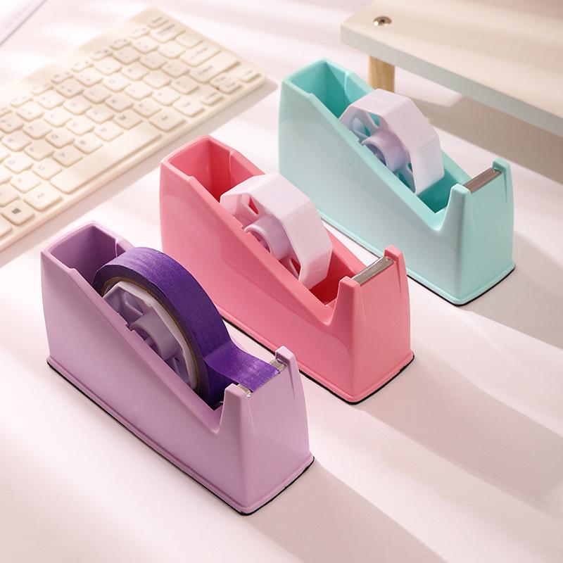 Macaron Color Tape Base Scotch Tape Cutter Desktop Base Labor-saving Tape Machine