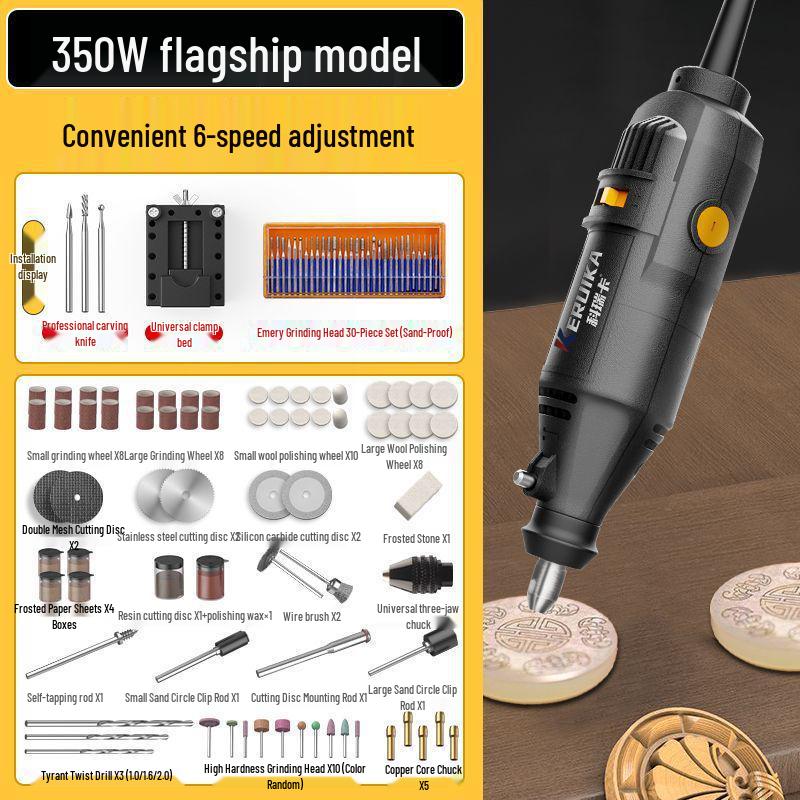 High-Power Handheld Electric Grinder for Wood Carving, Jade Polishing, Cleaning, Cutting & Engraving