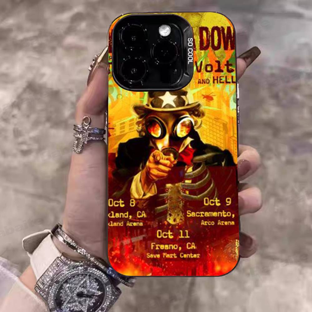 Metal Band System Of A Down For IPhone 17 16 15 14 13 12 11 Pro Max Plus Matte Color Back Phone Cover