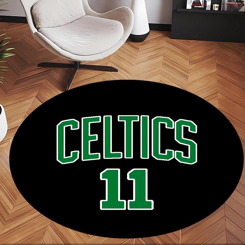 Boston Celtics (1) Runder Büroteppich Dekorativer Bodenteppich für Büro Schlafzimmer Wohnzimmer und Wohnbereich