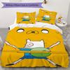 Adventure Time Anime Pattern Bedding Uilt Set Uilt Cover Pillowcase Home Decoration Birthday Gift (1 * Duvet Cover + 2 * Pillowcase  Without Core)03
