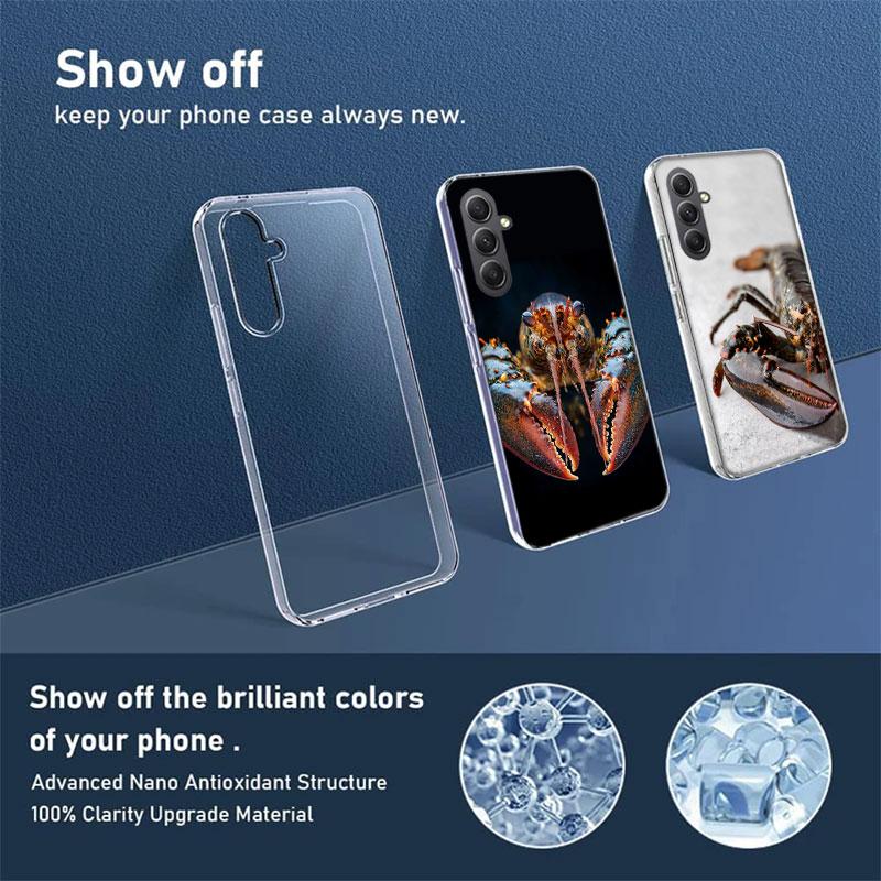 Live Lobster Phone Case for Samsung A17 A37 A57 A07 A16 A26 A36 A56 A06 A02S A12 A22 A32 A52S A04S A14 A24 A34 A54 A03 A13 A33 A