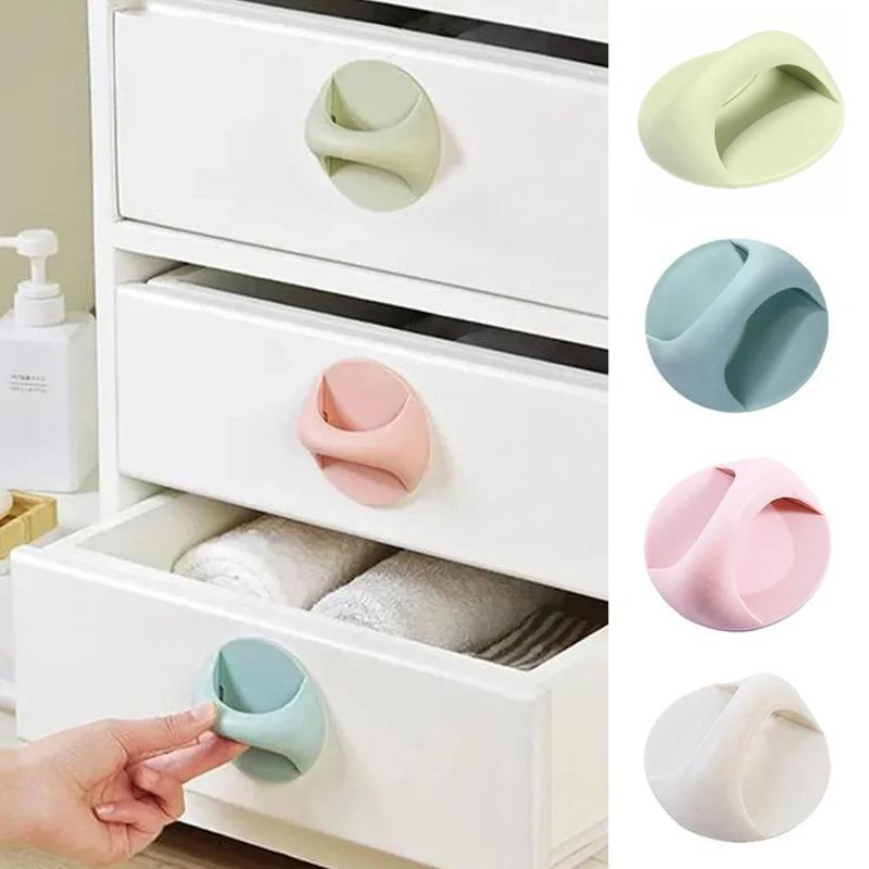 20PCS Self Adhesive Cabinet Drawer Handle Auxiliary Pull Handle for Glass Window Sliding Door Wardrobe Furniture Suction Cup Handle