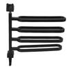 Towel Bar High Strength ABS Multi Arm Wall Mounted Towel Rack Holder with Hook for Bathroom Black