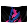 Neon Couple Art Wall Tapestry, Living Room Bedroom Bar Wall Hanging, Aesthetic Polyester Fiber Home Decor