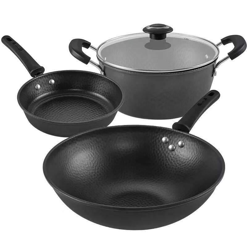 

Zhang Xiaoquan Hammered Iron 3-Piece Cookware Set