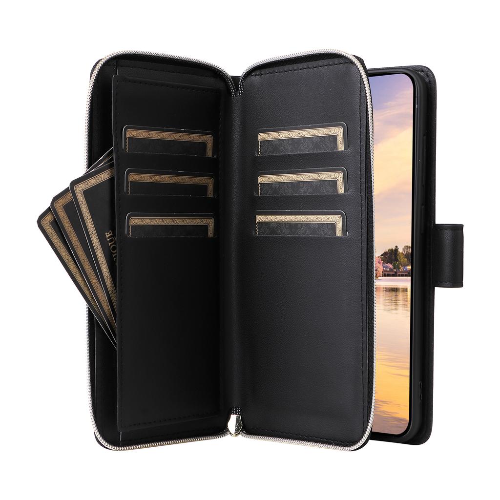 R20 For Samsung Galaxy A55 5G Case Zipper Wallet Stand View Leather Phone Cover