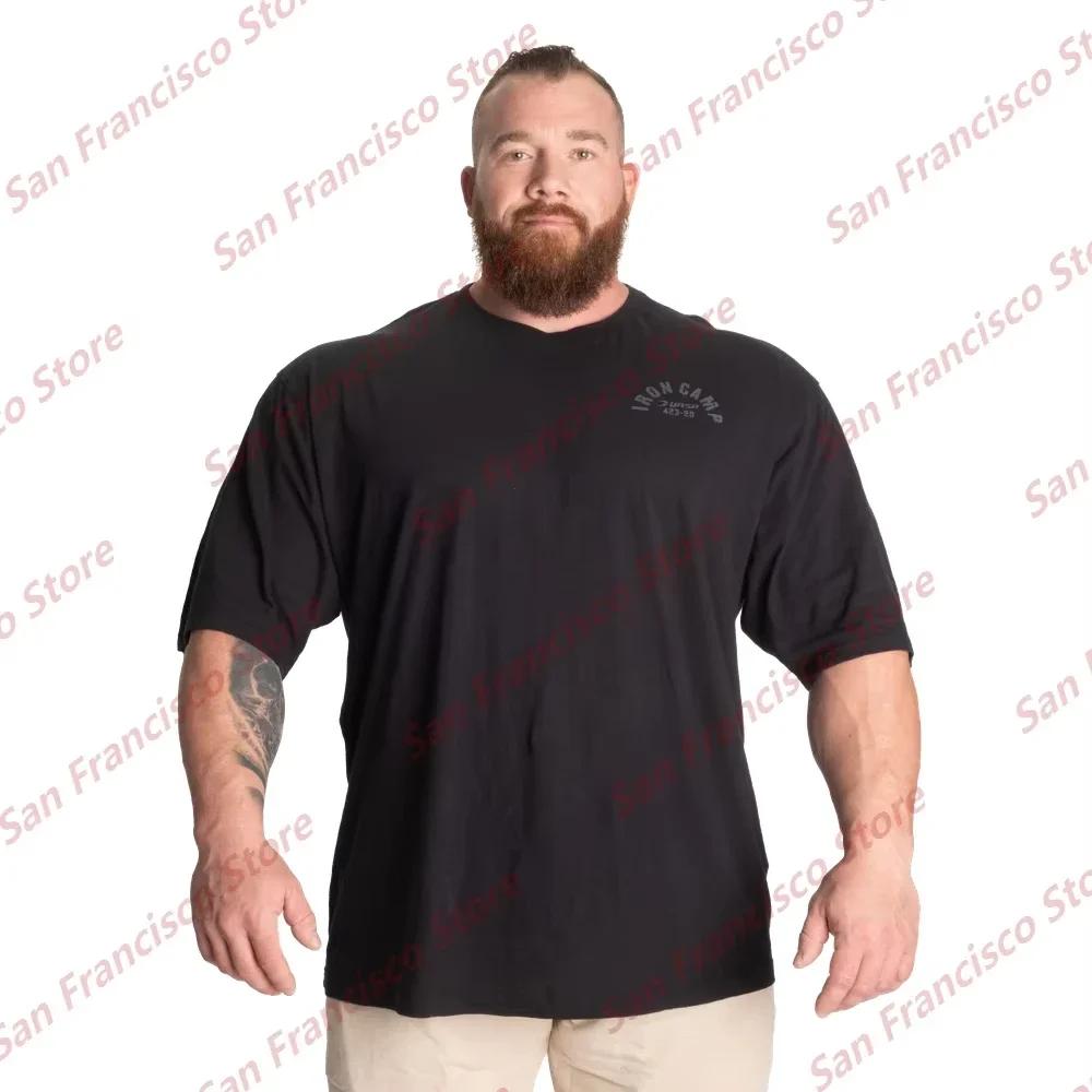 American Style Summer Cotton T-Shirt For Men Iron Tee Personality Print Street Fashion Fitness Clothing Women Casual Top