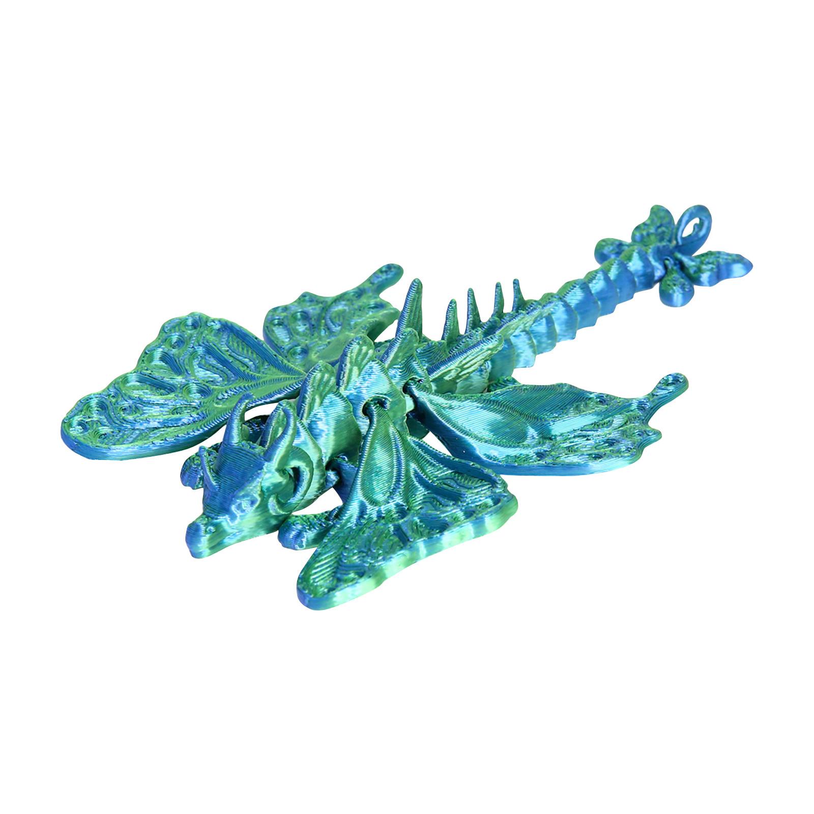 

Игрушка-бабочка-дракон, напечатанная на 3D-принтере, с подвижными суставами, украшение в виде игрушки-бабочки-дракона, снятие стресса, подвижный скелет-бабочка-дракона One Size