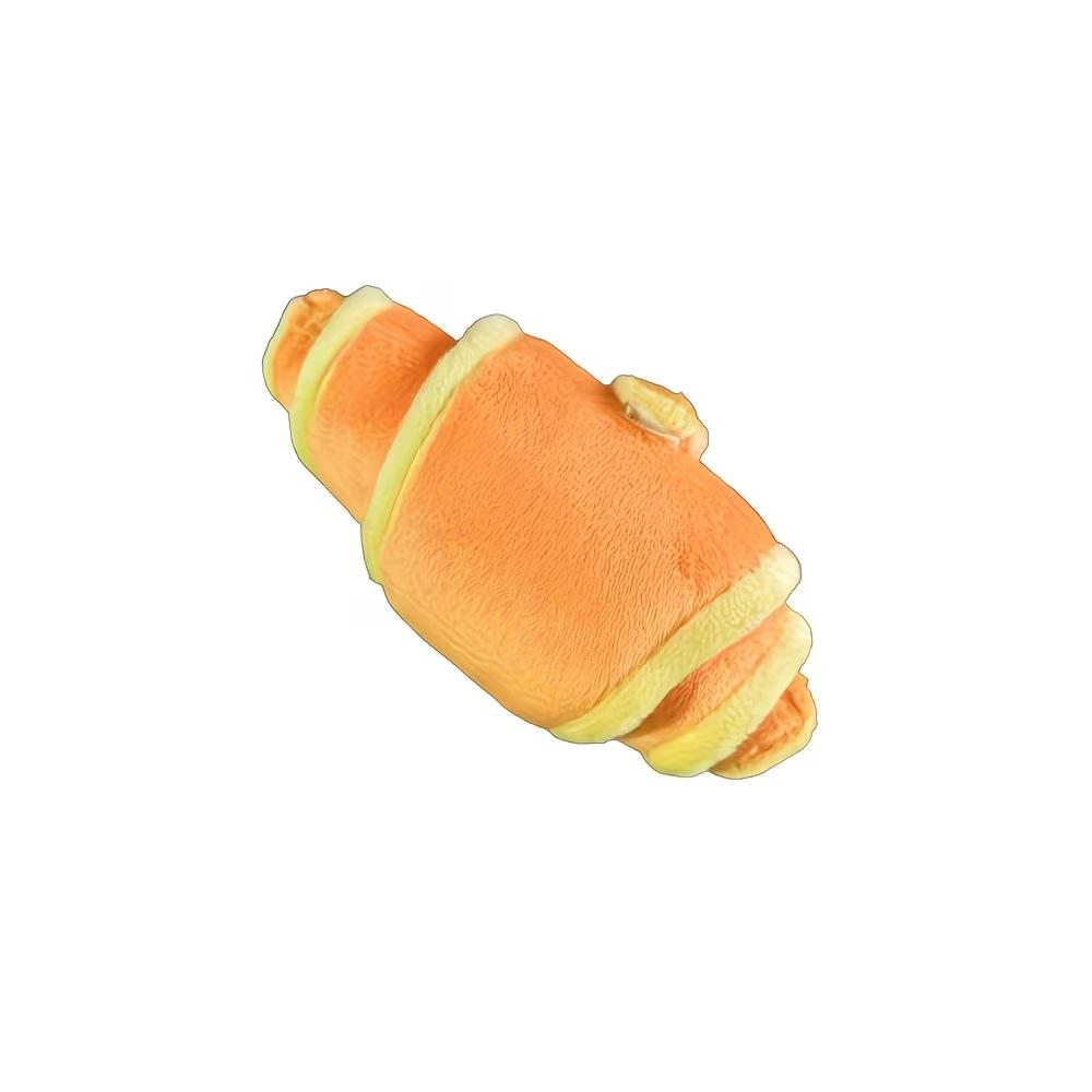

1 pet plush toy delicious crispy croissant bread roll core package cat and dog toy cat and dog happy puzzle toy жёлтый