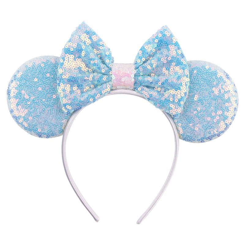 Newest Mouse Ears Headband Kid Adult Festival Party Sequins HairBow Hairband Women Girl Hair Accessories Gift