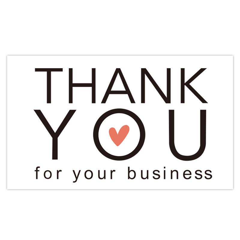 Pink 'Thank You' Cards - 50 Sheets/Pack for Gift Boxes, Decorations, and Postcards