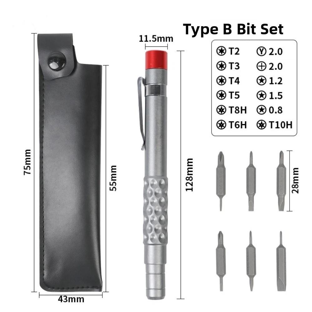 Double-Headed Bit Screwdriver Set 13-in-1 EDC Tools Pen-Style Screwdrivers Business Writing