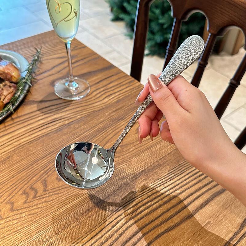 ZISIZ Blasen-Griffschale Servierlöffel-Set