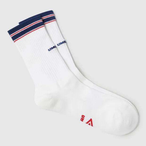 Summer Stripe Cushioning Crew Socks Ivory UR223CSC55
