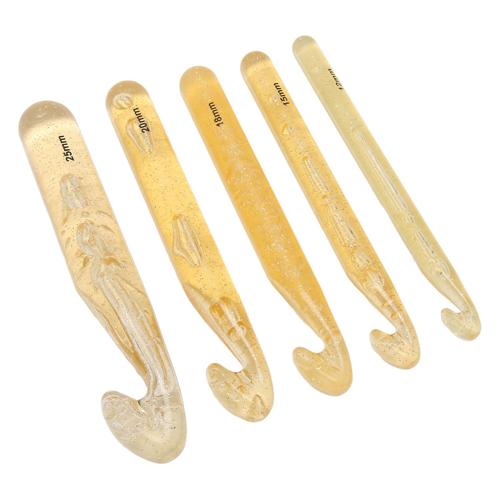 

5 шт. Огромные крючки для вязания гладкие пластиковые утолщенные разного размера огромные вязальные спицы для ковра