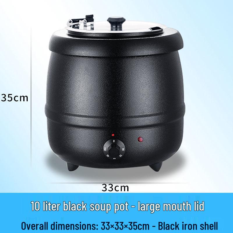 Electric Heated Buffet Soup & Porridge Warmer - Insulated Stainless Steel Kettle & Pot. Standard