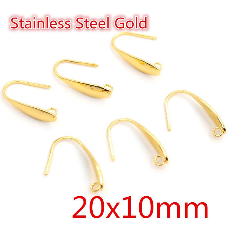 20pcs 316 Stainless Steel Geometric Polygonal Earring Stud Earring Hooks Posts Connector For DIY Earring Jewelry Making Supplies