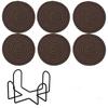 6Pcs Heat-resistant Woven Round  Coaster Set with Holder Tableware Mat Cup Coaster  Household