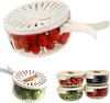 2-in-1 Fruit Washing Bowl With Strainer Lid Multifunctional Draining Basket of PP for Vegetables Compact Produce Washer Storage Container