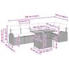 Garden Sofa Set with Cushions 7 Pcs Grey