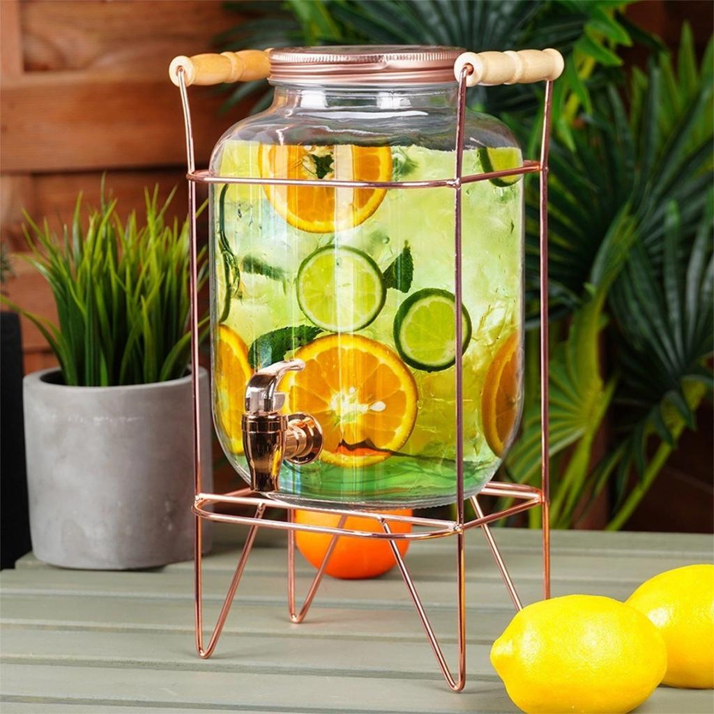 Glass Jar 4.2L For Drinks With Tap And Stand 139602