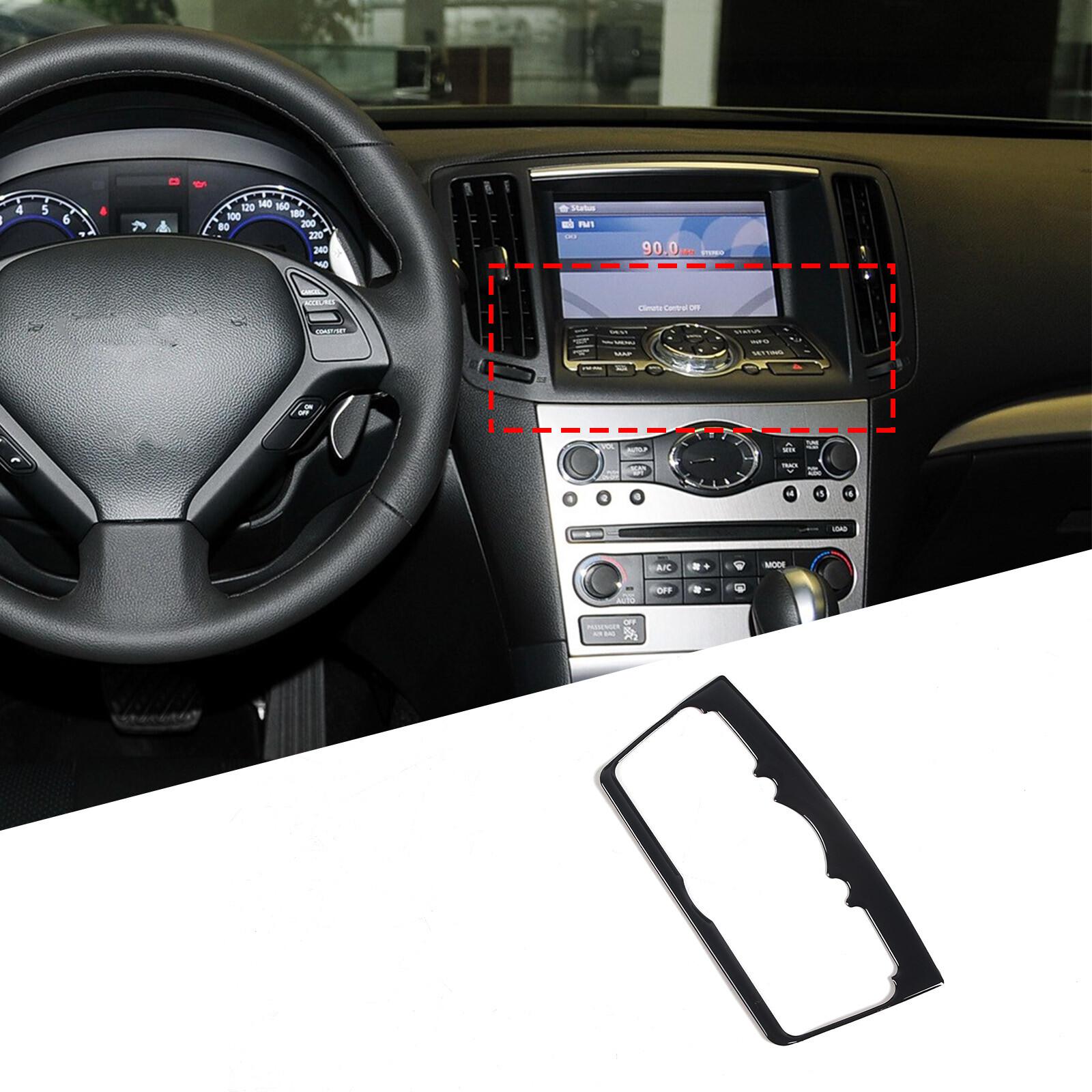Glossy Piano Black Center Multimedia Button Trim For Infiniti G37 G25 G35