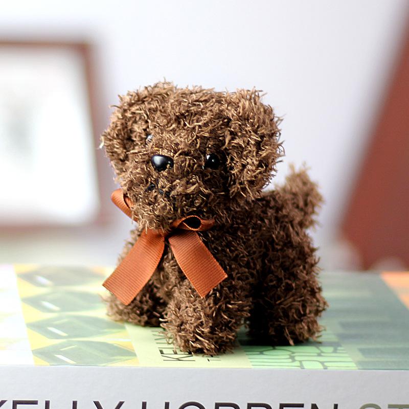 

Плюшевый брелок в виде очаровательного плюшевого мишки, наполненный ПП-хлопком, реалистичный пес, клипса для рюкзака