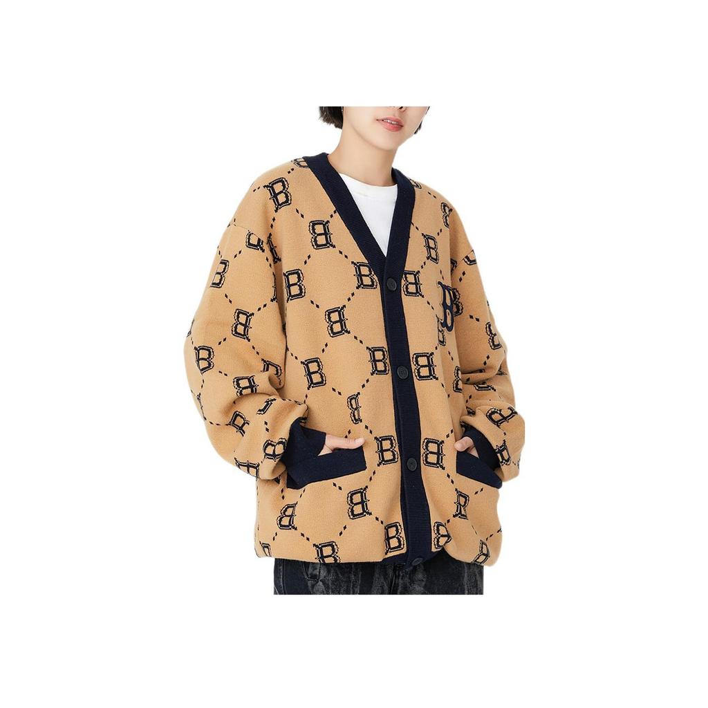 New MLB Boston Red Sox Sweaters Unisex Beige Yellow 3AKCM0224-43BGS