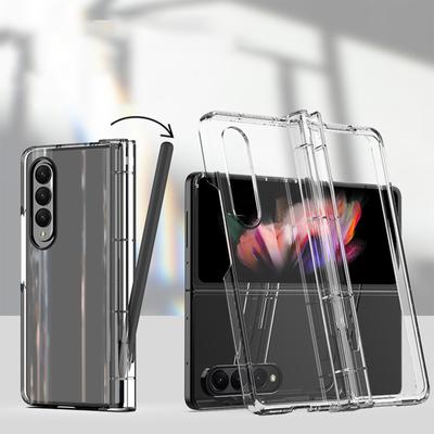 Průhledné pouzdro pro Samsung Galaxy Z Fold 3 4 5g 180° skládací pouzdro na telefon Podpora bezdrátového nabíjení Měkký Tpu nárazuvzdorný kryt