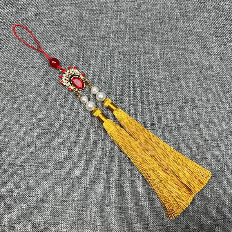 Maquillage Facial Opéra de Pékin Pompon Suspendu Décoration Hanfu Pompon Cheongsam Patte de Boutonnage Pliée