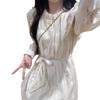 French Long-sleeved Lace Fairy Dress Female Autumn and Winter Senior Design Sense Sweet and Thin Velvet First Love Coffee Break Dress