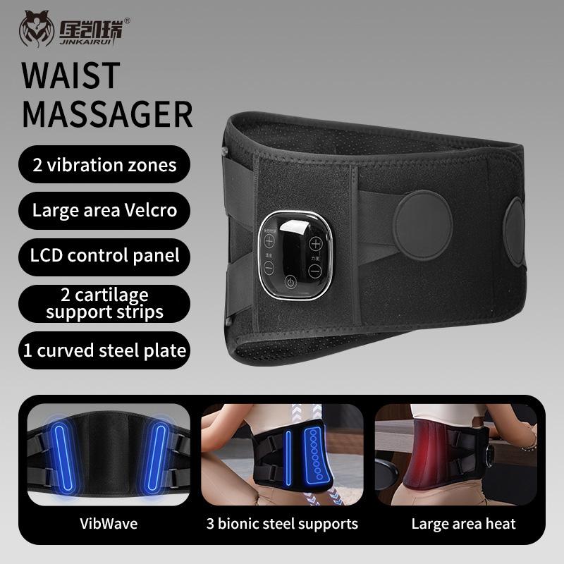 

Jinkairui Электрический пояс для талии Вибрационный нагревательный пояс для поддержки массажа Домашний фитнес-многофункциональный массажер для талии