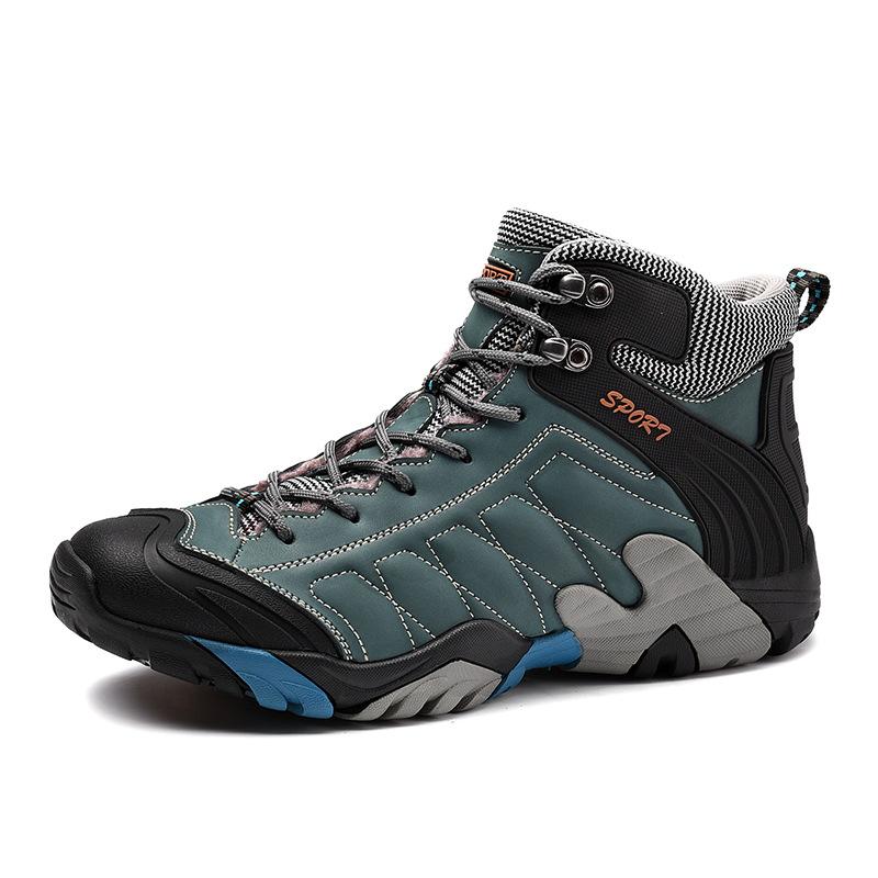 Winter Cotton Shoes for Men High-Top Outdoor Hiking with Plush Insulation Casual Short Boots Men with Waterproof Snow Boots