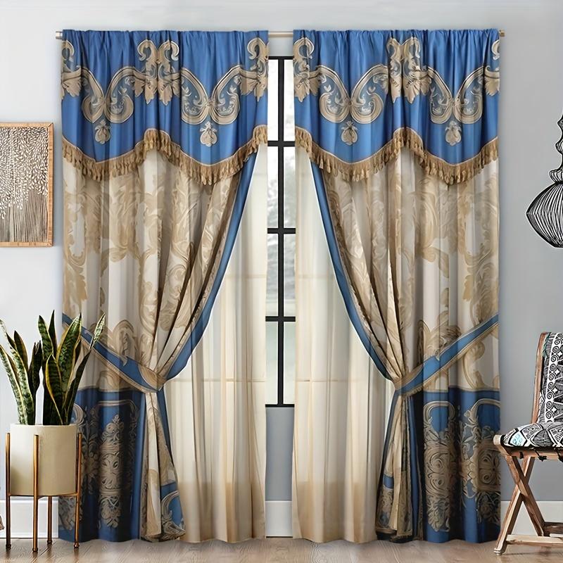 Gorgeous European Printed Curtains Study Room Kitchen Area Living Area Dorm Room Rod Pocket Window Drapes Bed Room Accesso