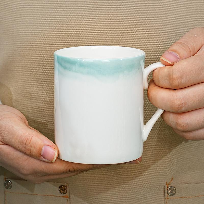 Bone China Mug 300~360ml Household Chinese High Aesthetic Handle Couple Ceramic Water Cups Underglaze Colour Office Coffee Cup