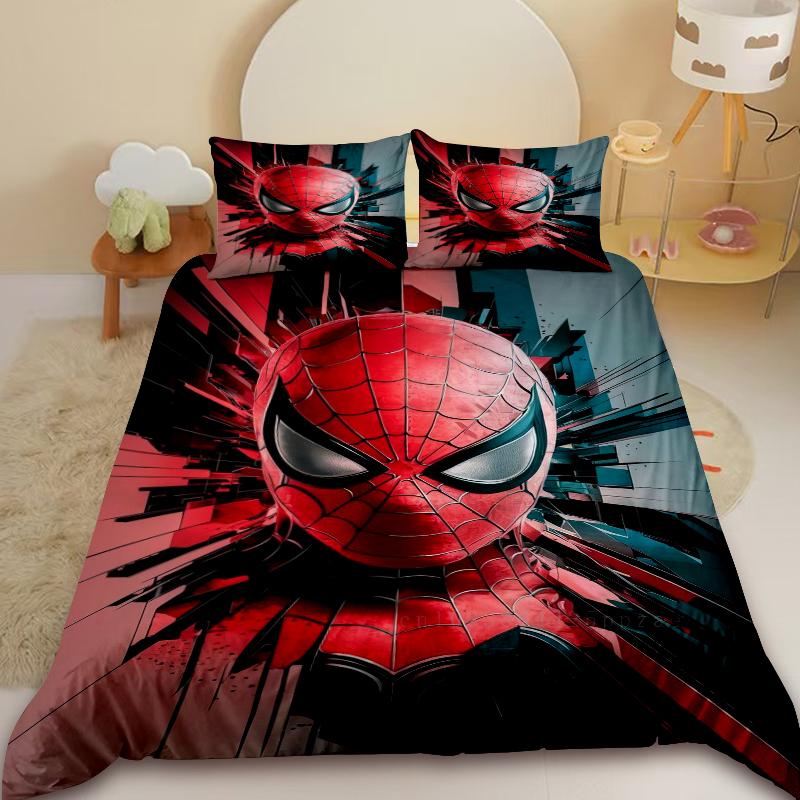 Cartoon Spidermans Duvet Cover Set Kids Boys Bedding Set Spider Hero Quilt Cover for Children edroom Decoration