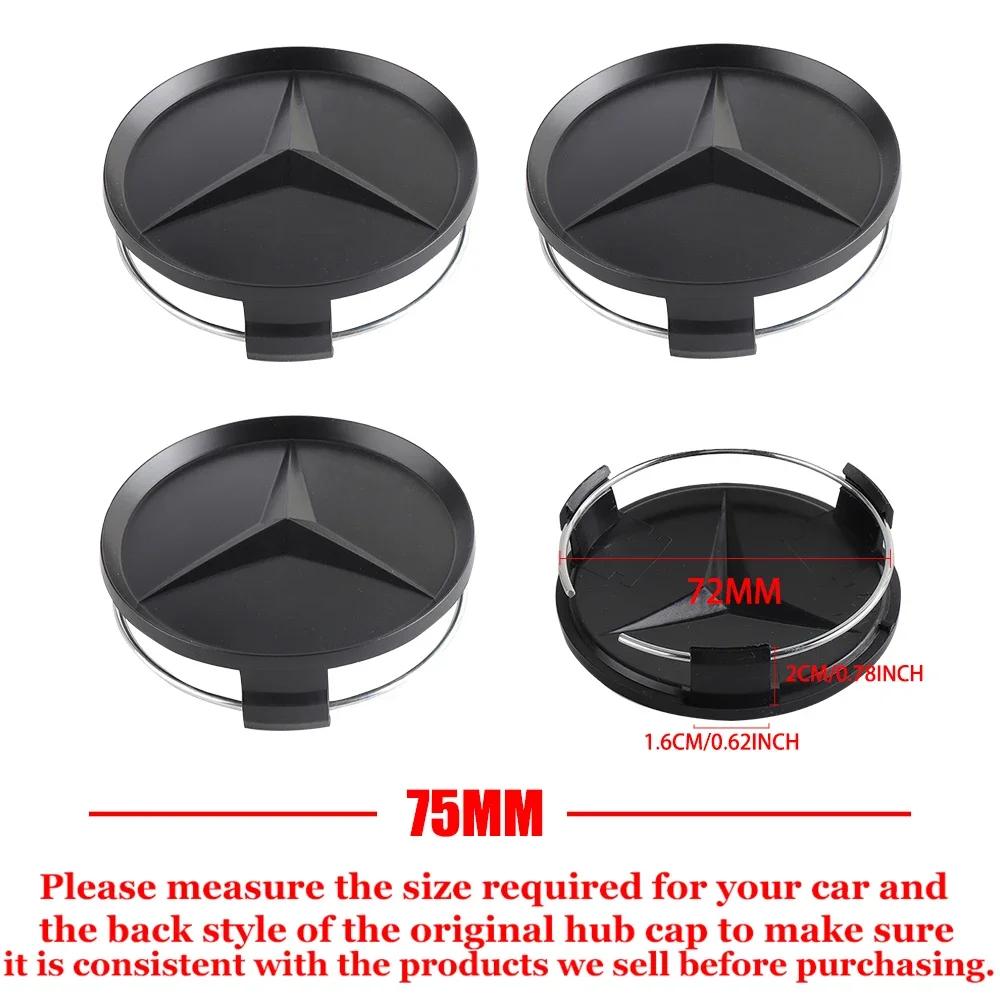 

GLC GLB 4pcs Car Wheel Center Cover Stickers Hub Cap Auto decoration accessories For Mercedes Benz AMG W212 W204 W211W168 W213 75mm