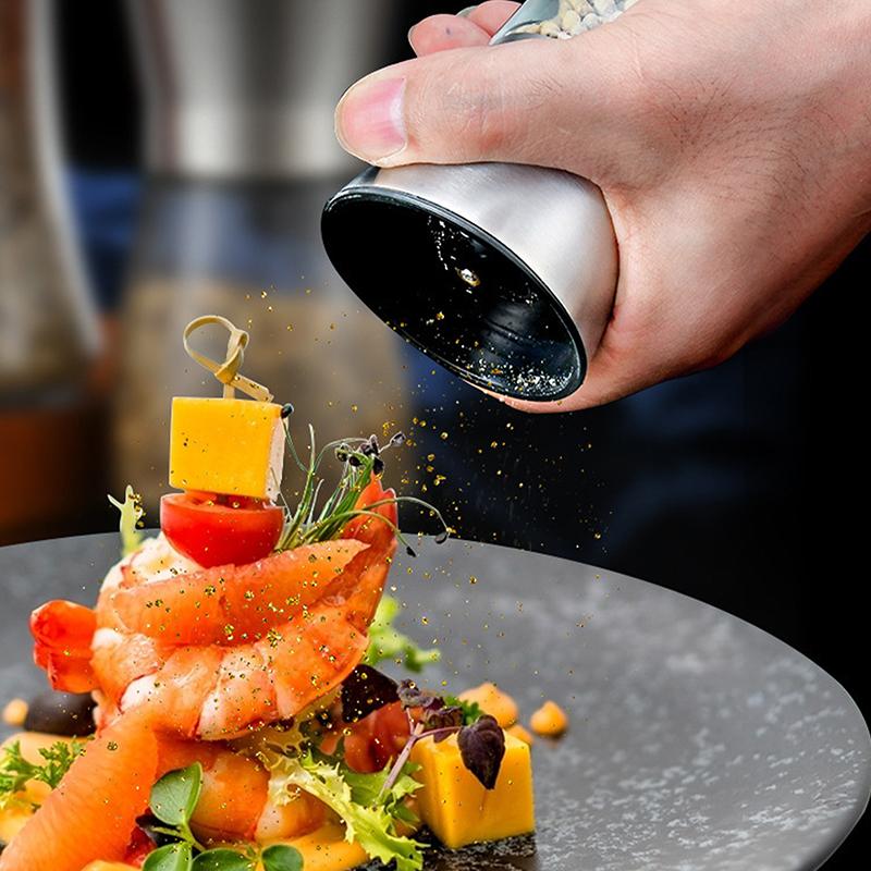 Manual Salt Pepper Grinder Seasoning Bottle Jar Stainless Steel Spice Grinder Salt Shaker Kitchen Mills Accessories