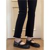 Spot soft leather~ retro black word with Mary Jane shoes women's beautiful commuter round head soft sole flat sole single shoes