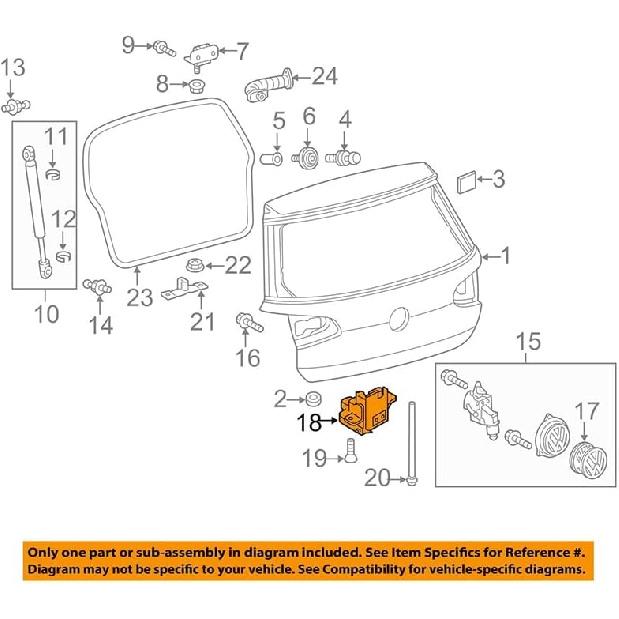 Rear Tailgate Trunk Latch Lock Block Compatible with Golf MK7 5G6827505B Car Accessories