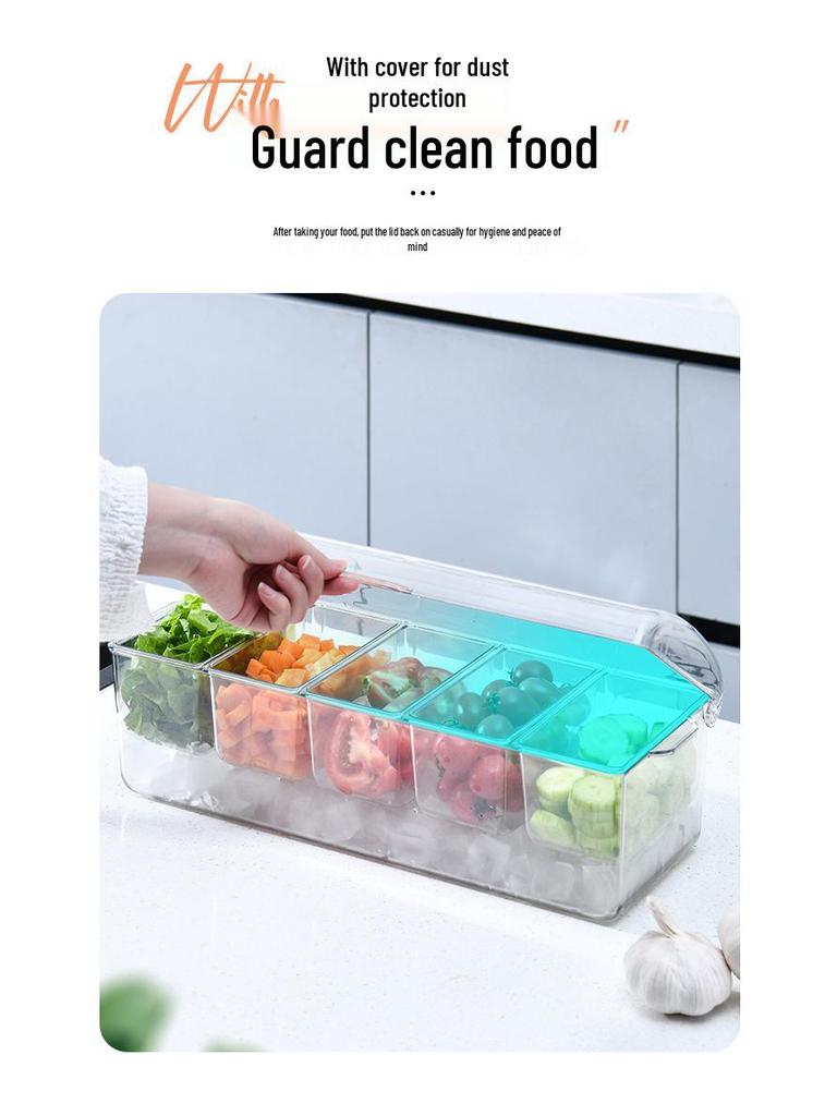 Large Capacity Salad and Fruit Preservation Box with Lid - Transparent and Food Grade