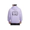 Nike Sweat à capuche Solo Swoosh Confortable Doux Ample Homme hoodies Violet clair Blanc HQ4181-515