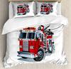 Excavator Car Vehicle Road Sign 3pcs Bedding Set For Bedroom Double Bed Home Textile Duvet Cover Quilt Cover Pillowcase